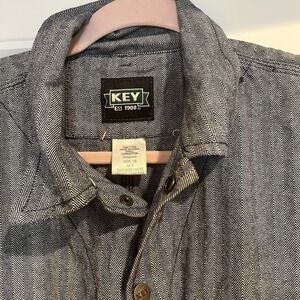 Vintage 1950s Key Imperial Striped‎ Coveralls Jumpsuit Train Conductor 38x28